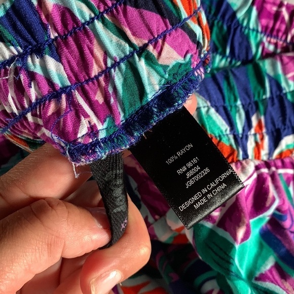 Bebop Floral Summer wide Pants tropical size xs lightweight trousers summer - Picture 4 of 5